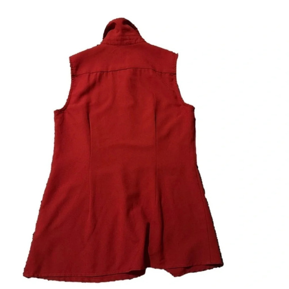 Tommy Hilfiger Women’s Red Sleveless Button Down Top Size S - Picture 2 of 3